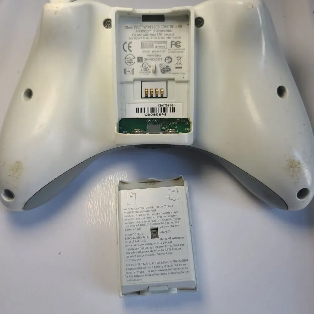 Microsoft Xbox 360 Wireless Controller White OEM Genuine AS-IS